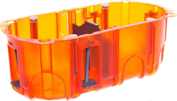 Actual product image Legrand Batibox double flush-mounted box 67mm 142 x 50mm orange (080122)