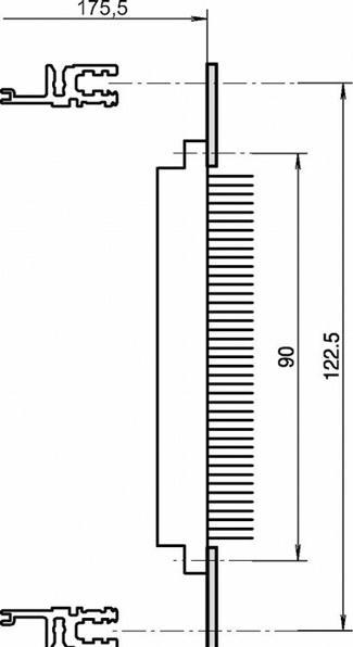 Produktbild Schroff Lochschiene für Steckverbinder nach EN 60603-2 (DIN 41612) - LOCHSCH.28H