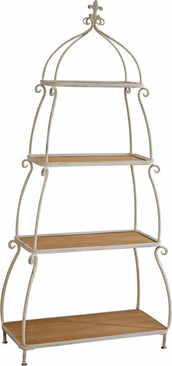 Immagine prodotto Loberon Scaffale Kellington bianco/marrone antico (80.50 x 35.50 x 171.50 cm)