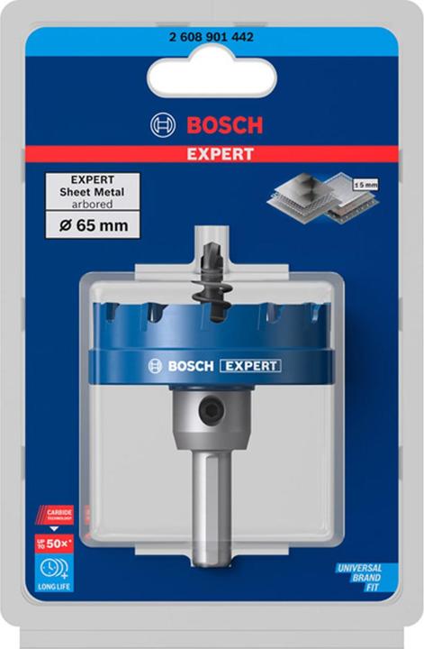 Productafbeelding Bosch Professional Zubehör Blau Zubehör 2608901442 Präzision für Bleche Hartmetall 65 mm (65 mm)