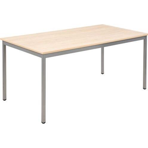 Sodematub, Schreibtisch, Tisch FT168RECT-6515 Buche Silber (1600 x 800 x 740 mm)