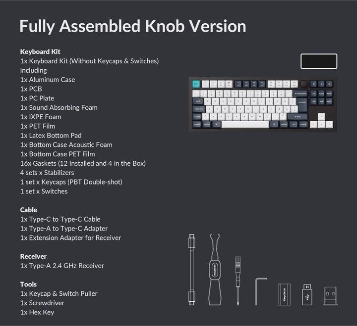 Nutritional values and ingredients Keychron Q3 Max (CH, Wireless, Cable)