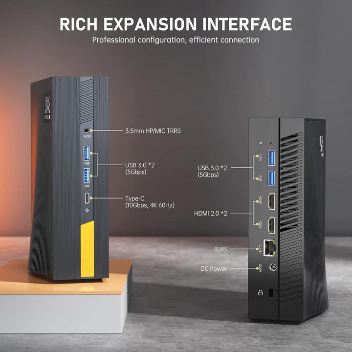 Immagine prodotto AceMagic Mini PC mit 12th Gen Intel i5 & 4K UHD Unterstützung (512 GB, 16 GB, Intel Core i5-12450H)