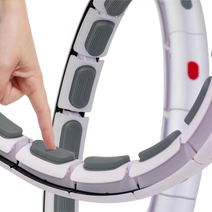 Image du produit Enero Fit Hula Hop Z Masażerem Obciążeniem I Licznikiem Biało Szary (110 cm)