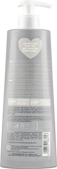 Produktbild Alama Professional Alama Repair Restructuring Shampoo for Damaged and Frizzy Hair 500ml (Flüssiges Shampoo, 500 ml)