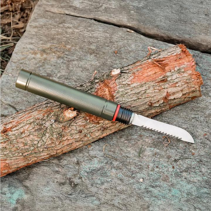 Actual product image Dönges Multifunktionaler Klappspaten All-in-One, in Camouflage Tasche, olivgrün