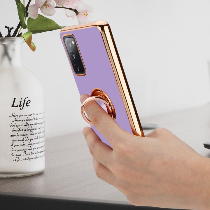 Actual product image Cadorabo Case for Samsung Galaxy S20 FE in TPU with camera protection and ring LM089 Style (Samsung Galaxy S20 FE)