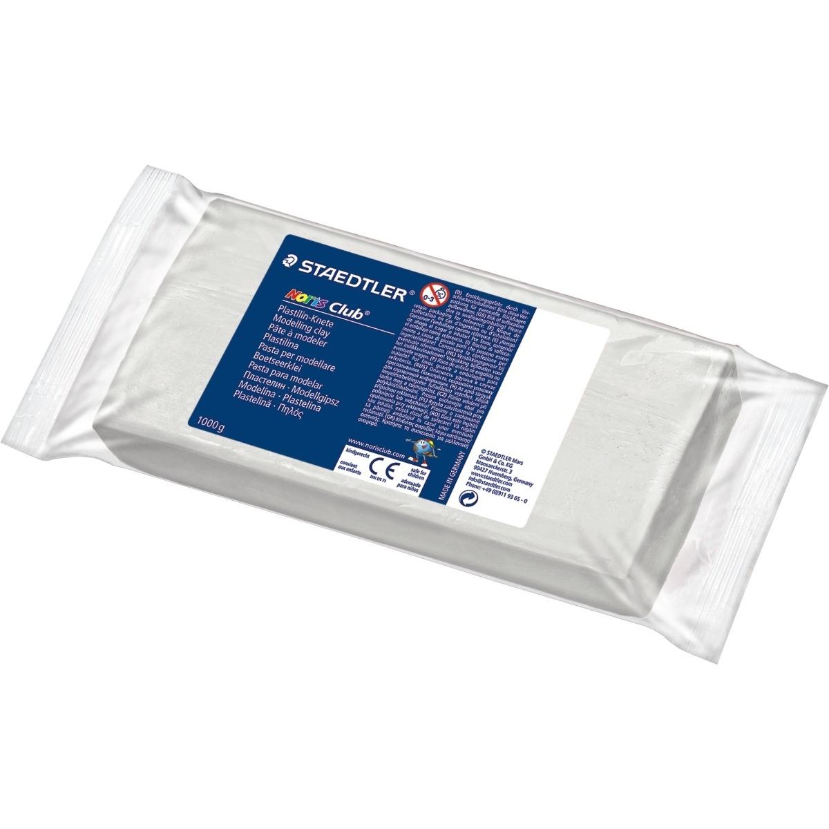 Thumbnail - Staedtler Knetmasse Plastilin Knete 1kg weiss Noris