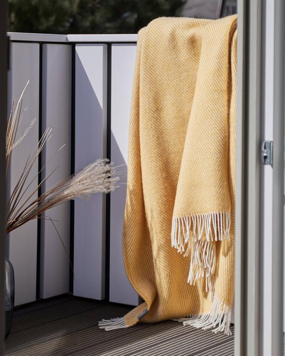 Actual product image Urbanara Wolldecke Gotland Senfgelb 220 x 240 cm (220 x 240 cm)