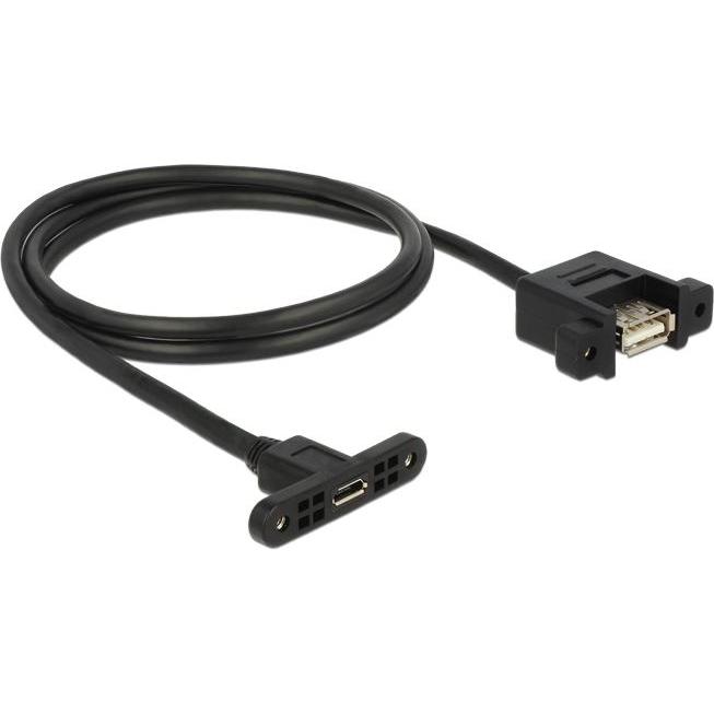 Thumbnail - Delock USB2.0-Kabel A-MicroB: 1m, zum Einbau (1 m, USB 2.0), USB Kabel