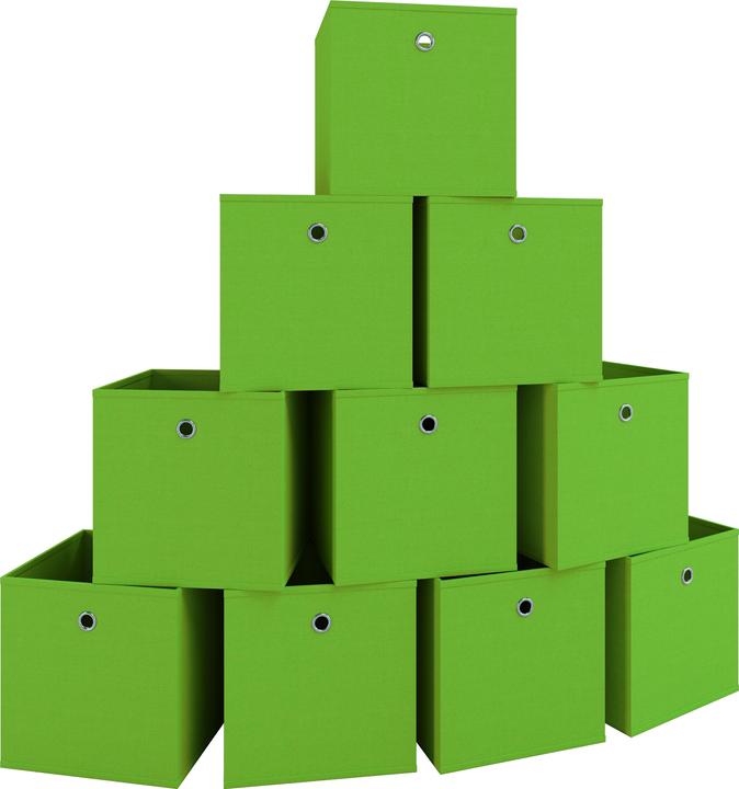 Actual product image VCM Set of 10 fabric folding box folding boxas (27 x 27 x 28 cm)
