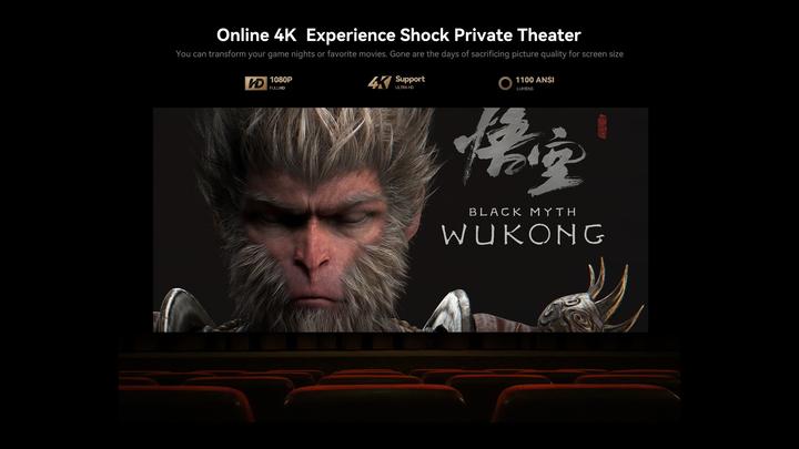 Image du produit Wanbo Projecteur X5 Pro (2025) 140 pouces, Full HD 1080P avec Android TV 11, BT 5.0, Noir UE (Full HD, 1100 lm)