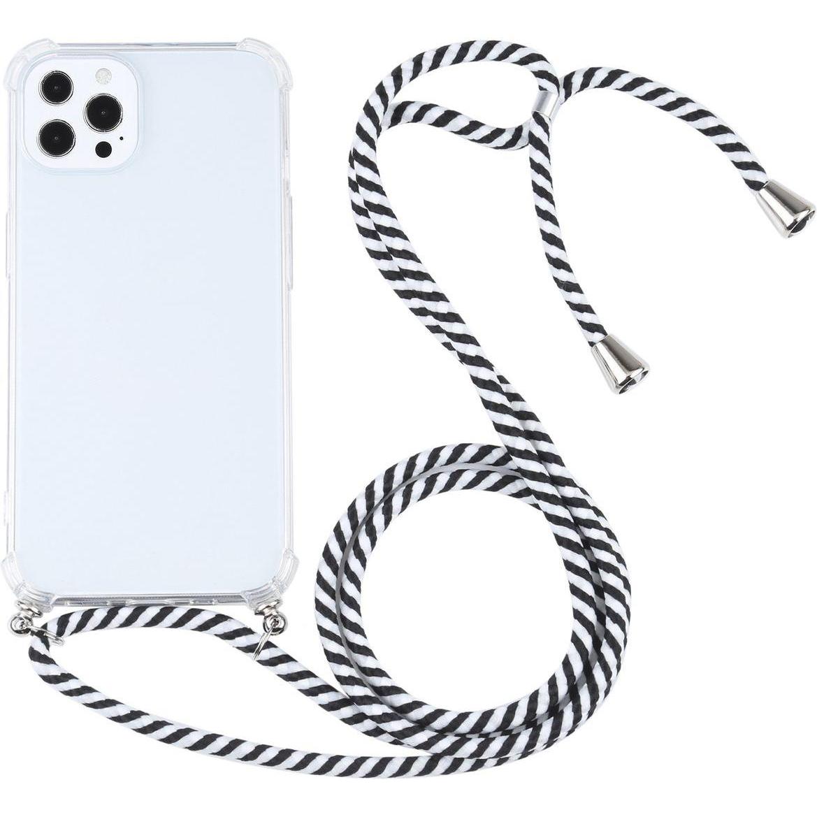 König Design Hülle Handy Schutz für Apple iPhone 13 Pro Case Cover Tasche Etui Bumper Schwarz, Handykette, Schwarz
