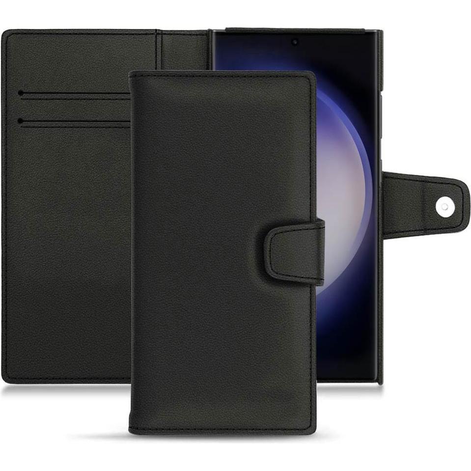 Noreve Lederschutzhülle Samsung Galaxy S23 Ultra (Samsung Galaxy S23 Ultra), Smartphone Hülle, Schwarz