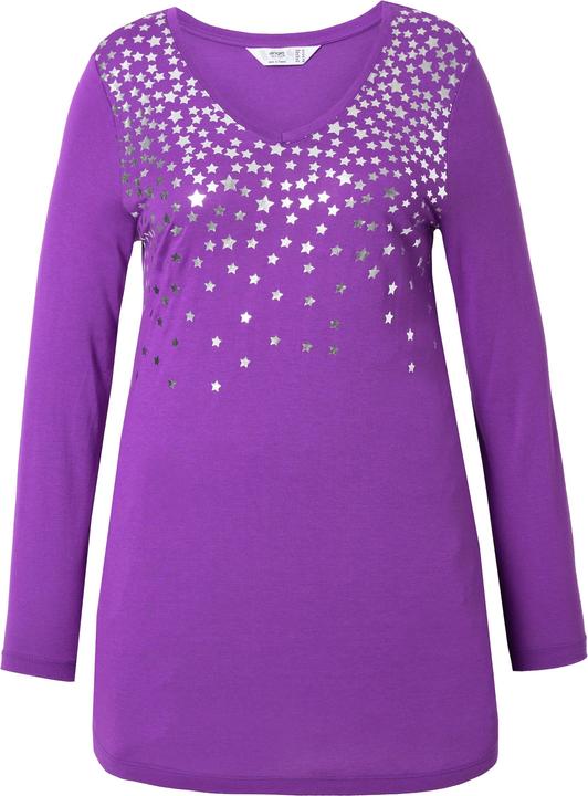 Produktbild Angel of Style T-Shirt, A-Linie, silberner Sternendruck, Langarm (50)