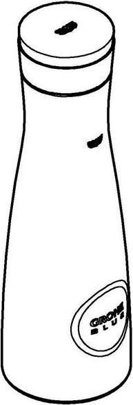 Actual product image Grohe Glass carafe BLUE crystal glass, 1 l, with lid set (1 l)