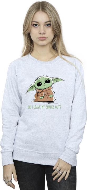Immagine prodotto Star Wars The Mandalorian Grogu Snacks Meme Felpa Donna (L)