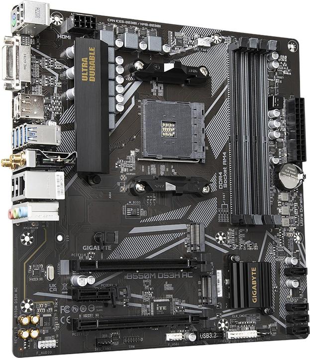 Actual product image Gigabyte B550M DS3H AC (AM4, AMD B550, mATX)