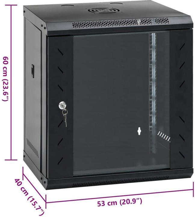 Actual product image vidaXL Netzwerkschrank (12 RU, 19 inch rack)