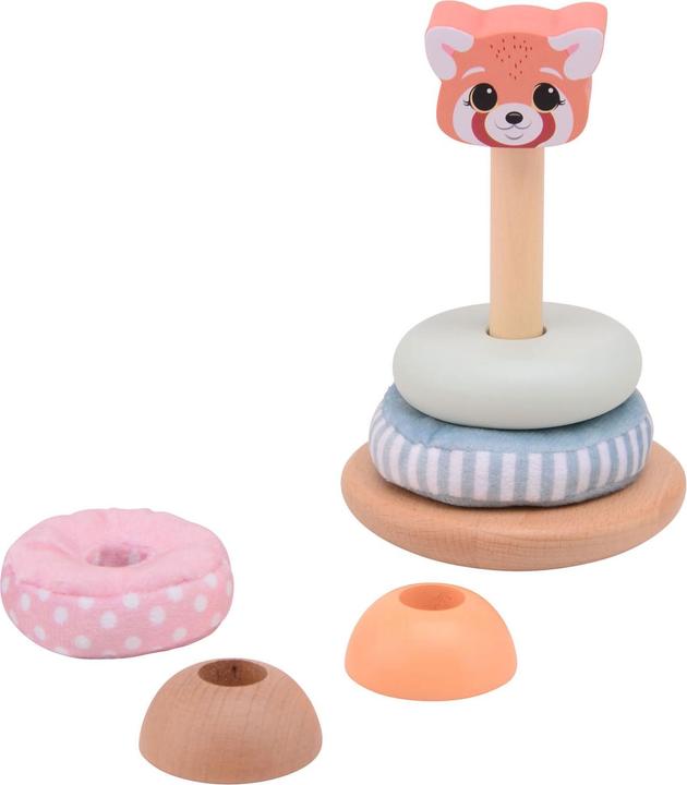 Actual product image Joeco Joueco The Wildies stacking tower with soft rings