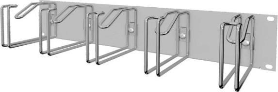 Actual product image Rittal Cable management panel with steel rings, 2U, 19 inch, 1 pc(s)
