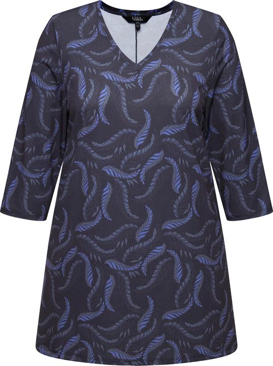 Actual product image Ulla Popken Matte Jersey Feather Print Tunic (56)