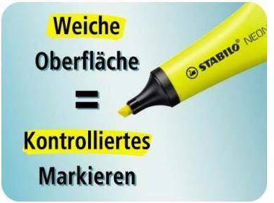 Produktbild STABILO NEON Textmarker (Gelb, Orange, Pink, Grün, 5 mm, 4 x)