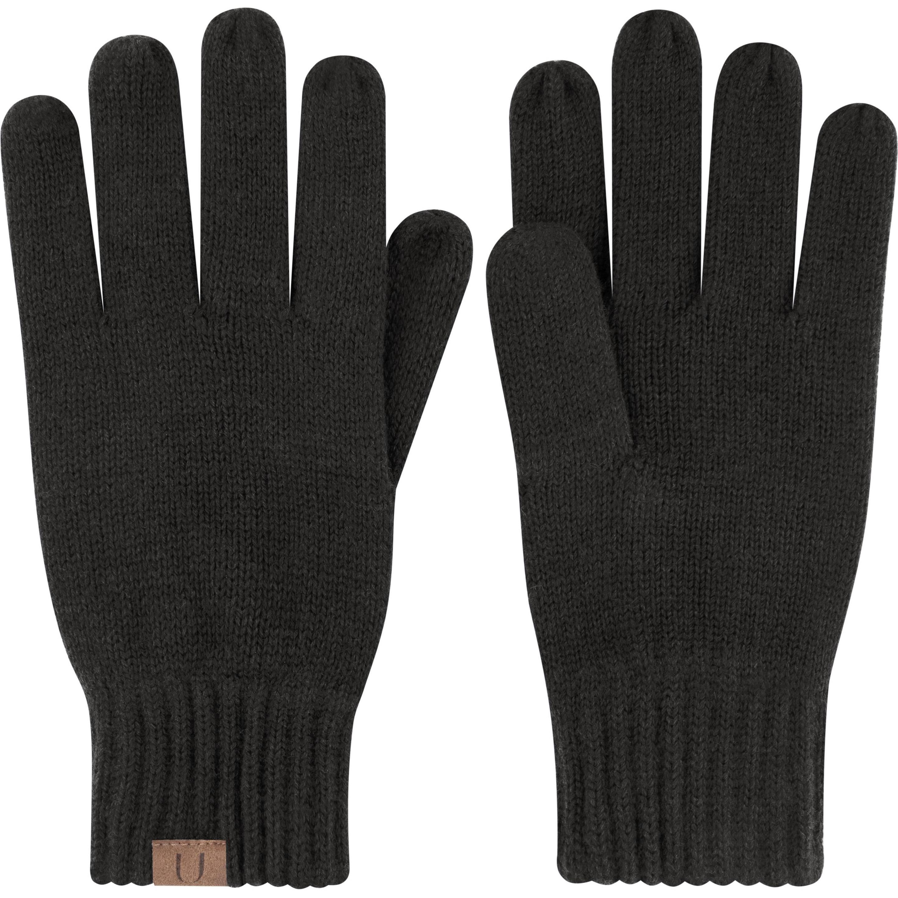 Normani, Herren, Handschuhe, Merino Handschuhe Glattgestrickt - 9627, Grau, (One Size)