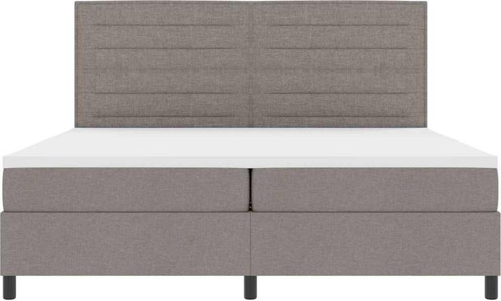 Actual product image vidaXL Taupe Boxspringbett mit Matratze 200x200 cm Stoff (200 x 200 cm)