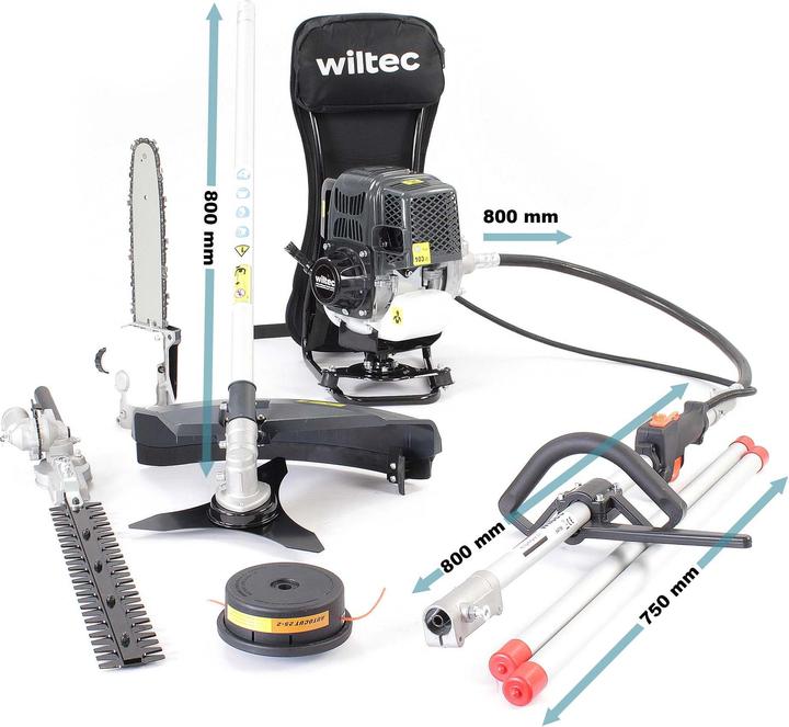 Actual product image Wiltec 4-in-1 backpacker multifunctional device (Trim line)
