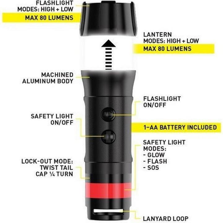 Actual product image Nite Ize Torch Radiant 3-in-1 LED Black (11.40 cm, 80 lm)