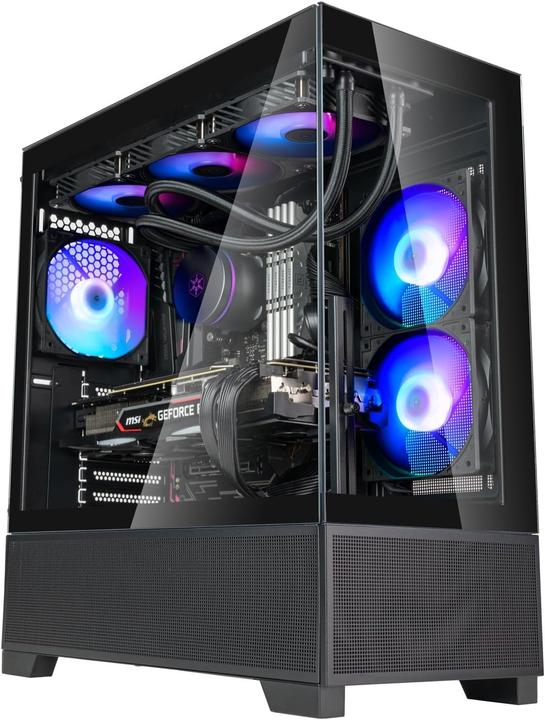 Produktbild Silverstone SST-LD05-B-ARGB - Panorama Tower Micro-ATX Computer Case, black (ATX, Micro ATX (mATX))