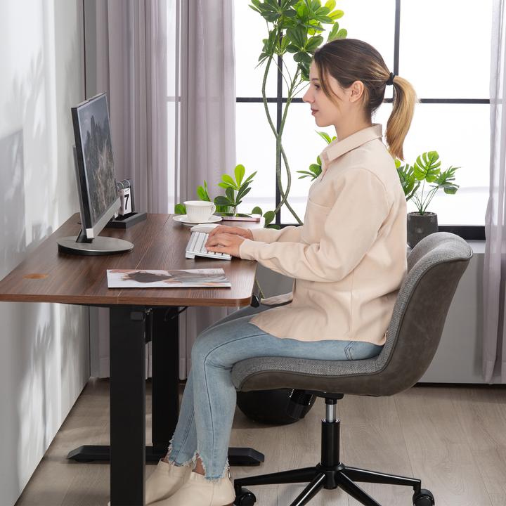 Produktbild Homcom Bürostuhl Polyester, Schaumstoff Dunkelgrau