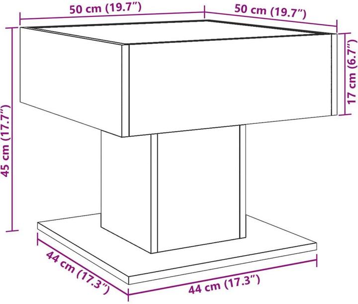 Image du produit vidaXL Couchtisch (50 x 50 x 45 cm)