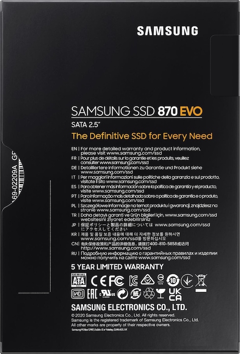 Actual product image Samsung 870 EVO (1000 GB, 2.5")