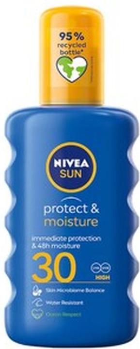 NIVEA Sun Protect & Moisture Moisturizing Sun Spray Lotion Spf30 200Ml (Sonnenspray, SPF 30, 200 ml)