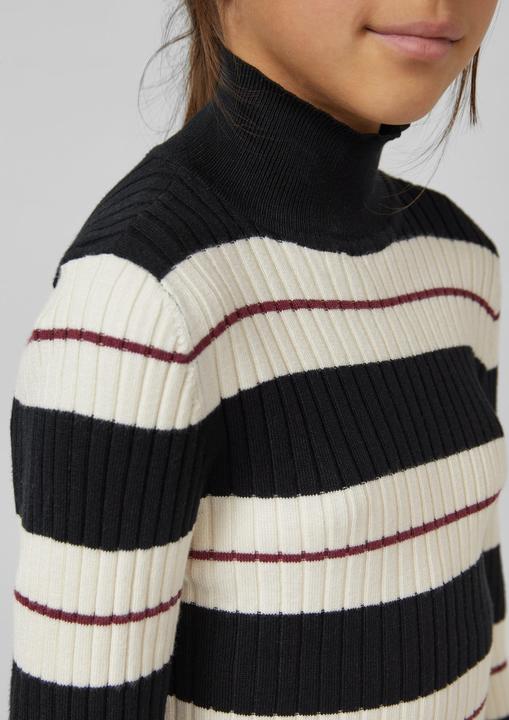 Produktbild s.Oliver Strickpullover Ripppullover im Slim Fit mit Stehkragen (146, 152)