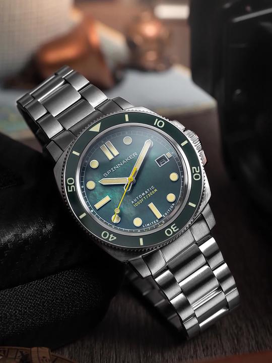 Actual product image Spinnaker SP-5106-33 Hull Automatic Pearl Diver Limited (Rotating bezel left, Diving watch, 42 mm)
