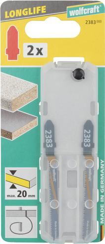 Produktbild wolfcraft 2 Stichsägeblätter HCS L=75mm T-Schaft