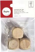 Actual product image Rayher Wood cube FSC 100%, natural, 3 pieces