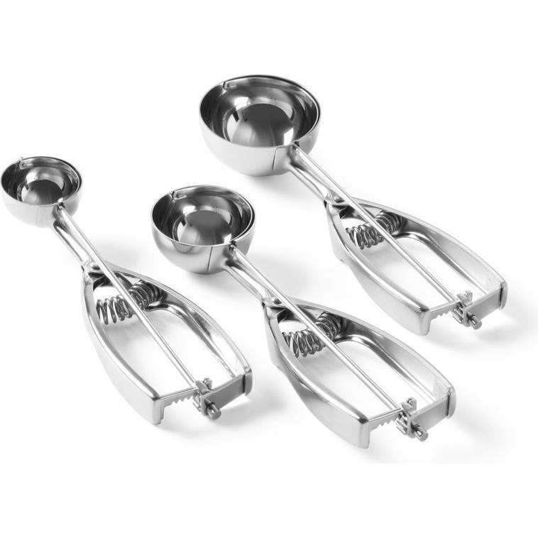 Hendi Kitchen Line Eiscremeportionierer, Servierbesteck, Silber