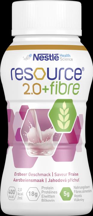 Actual product image Resource 2.0+Fibre Drink Strawberry (Strawberry, 4 x)