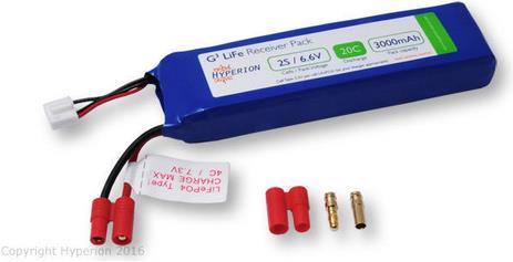 Actual product image Hyperion 3000mAh 2S 50C LiFePO4 RX battery (6.60 V, 3000 mAh)
