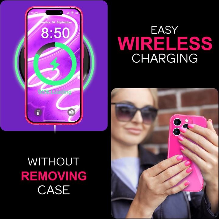 Image du produit Nalia Transparent Transparent Neon Silicone Cover (Apple iPhone 16 Pro)