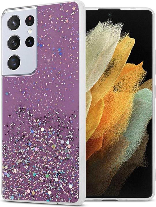 Purple with glitter