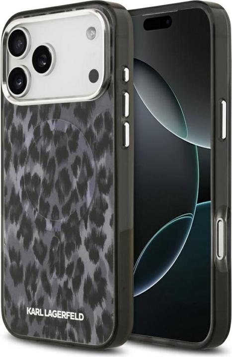 Immagine prodotto Karl Lagerfeld - IML Leopard Pattern MagSafe (KLHMP17XHDLEOICK) - iPhone 17 Pro Max - Black (Apple iPhone 17 Pro Max)
