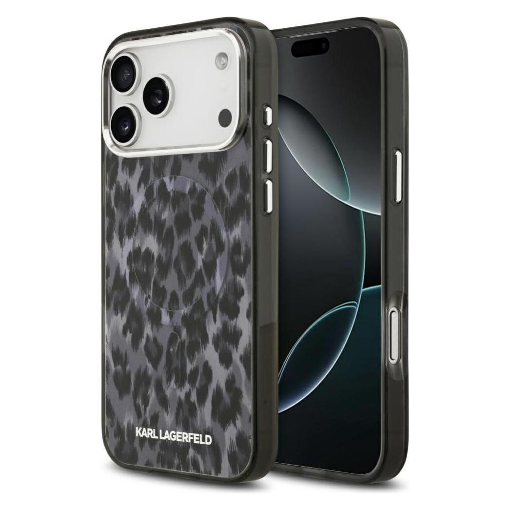 Karl Lagerfeld - Iml Leopard Pattern MagSafe (KLHMP17XHDLEOICK) - IPhone 17 Pro Max - Black (Apple IPhone 17 Pro Max), Smartphone Hülle, Schwarz