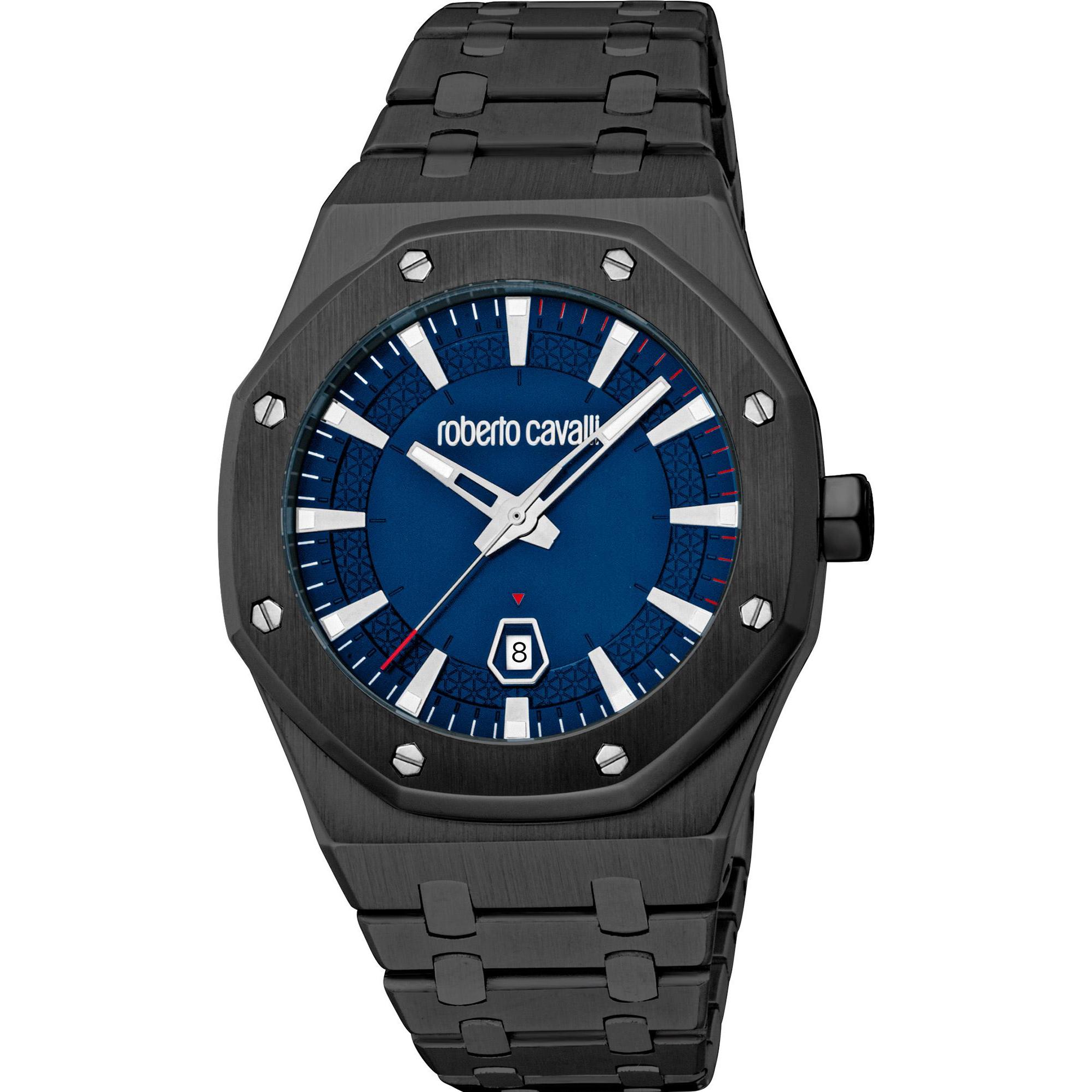 Thumbnail - Just Cavalli, Armbanduhr, Herrenuhr Uomo Ottagono, Schwarz, (42 mm)