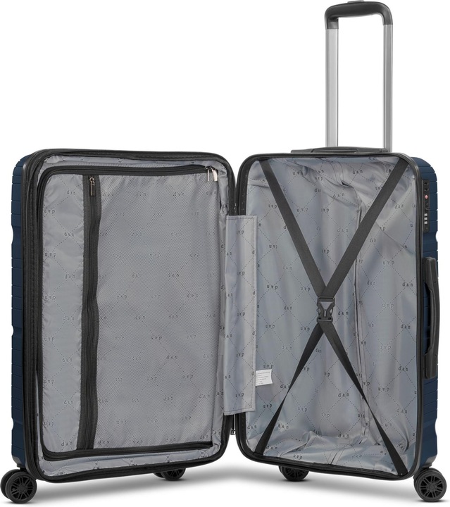 Produktbild D&N Travel Line 4300-Plus 4 Rollen Trolley M 65 cm mit Dehnfalte (58 l, M (50 - 90l))