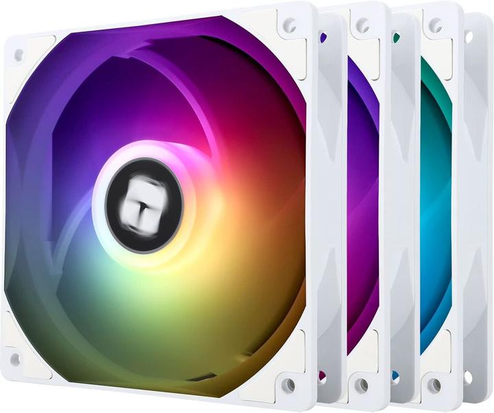 Produktbild Thermalright TL-C12CW-S ARGB - White (3-pack) - Kabinet køler - 120 mm - Hvid med RGB - 26 dBA (120 mm, 3x)
